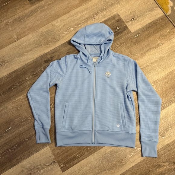 Straight Down Women’s Zip Up Eliza Jacket Hoodie Blue Waffle Golf Active- Large - Picture 2 of 13